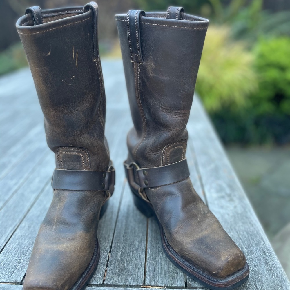Classic Frye Moto Harness Boots